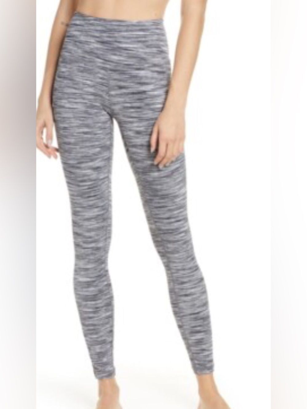 Zella Live In Space Dye Gray Marled High Waisted Leggings Size S